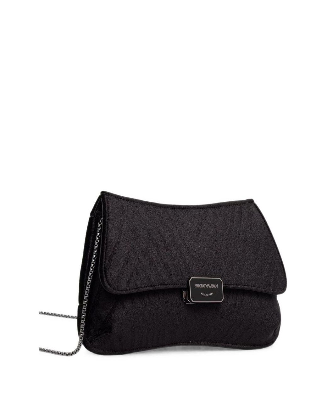 Emporio Armani Black Velvet Clutch