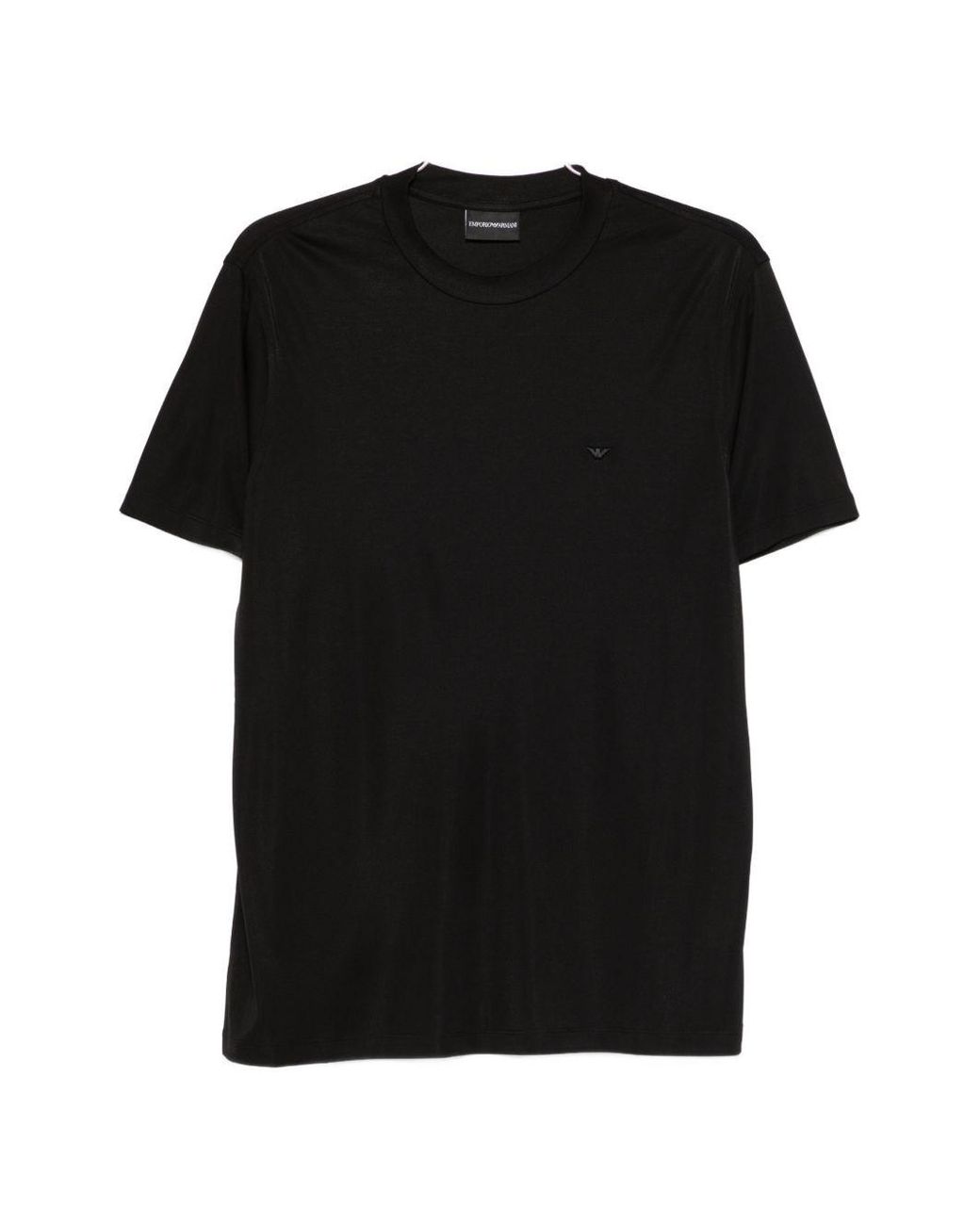 Emporio Armani Black Modal And Silk Blend T-Shirt for men