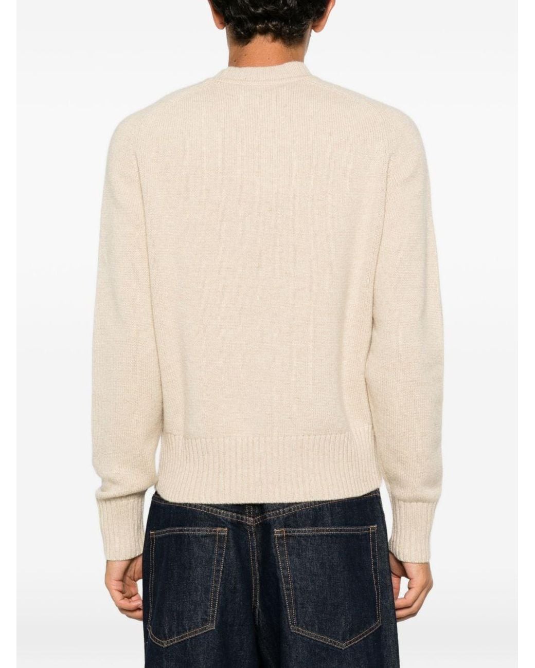 Extreme Cashmere White Cashmere Crewneck Sweater