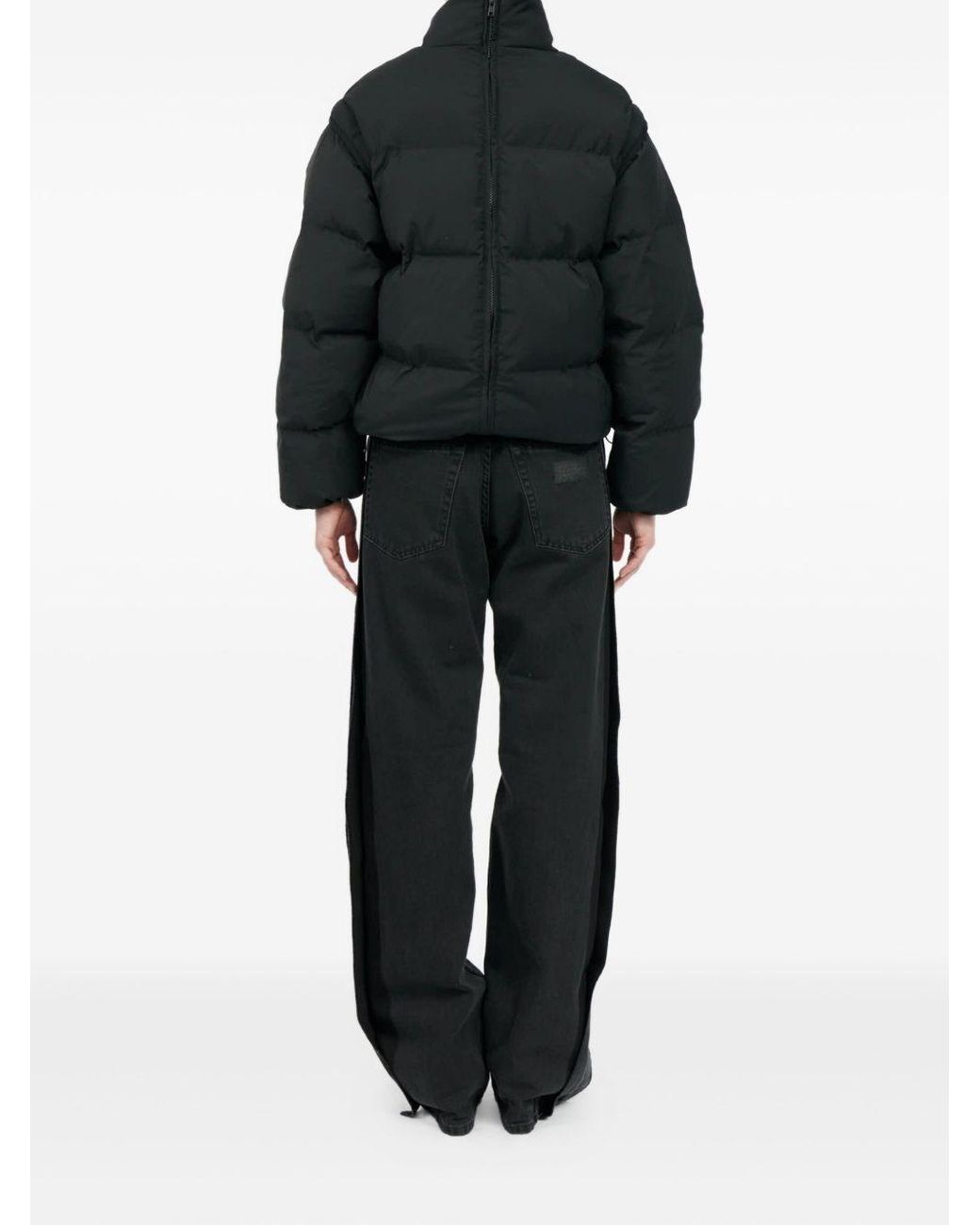 MM6 by Maison Margiela Blue Short Down Jacket