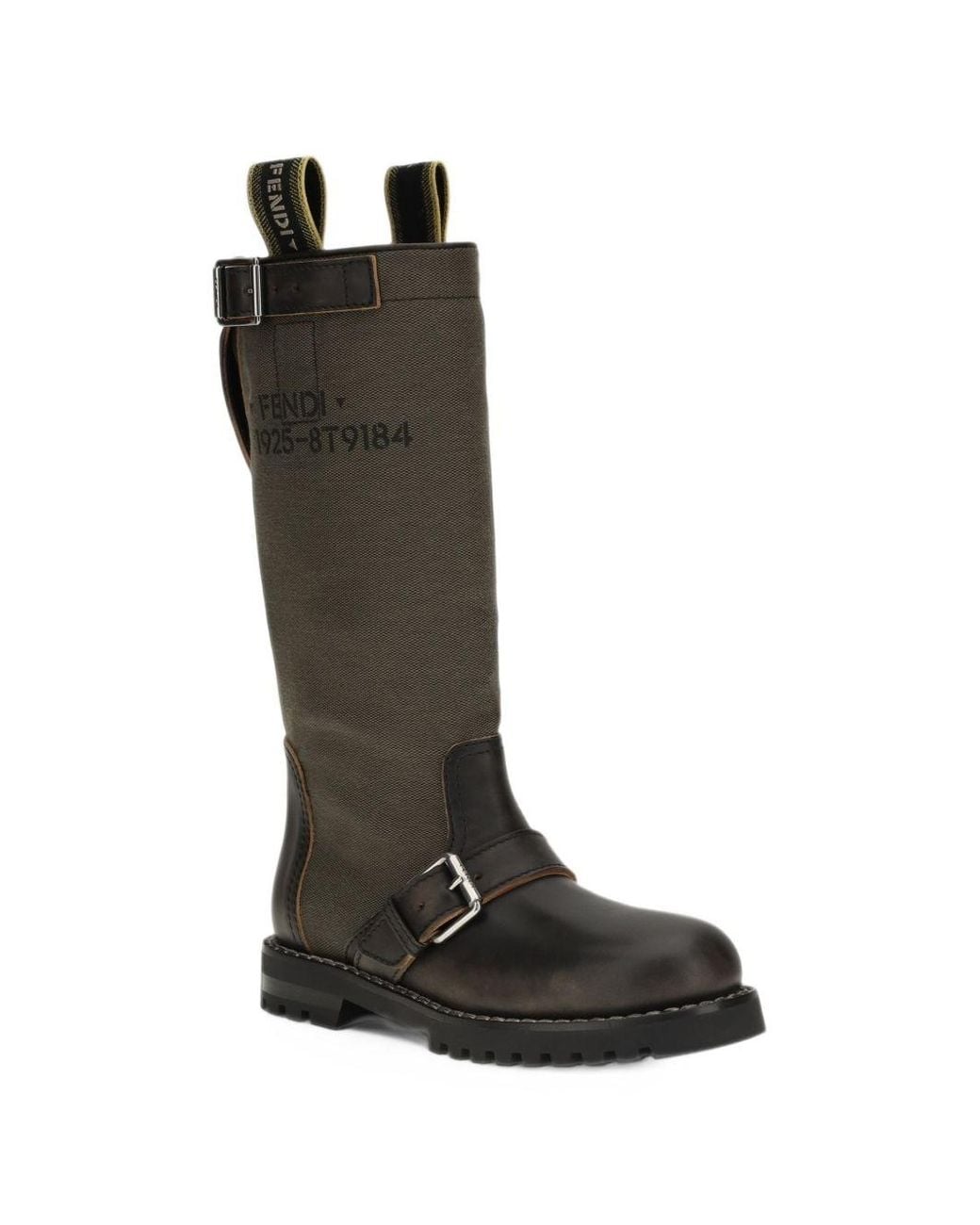 Fendi Black Commando Boots