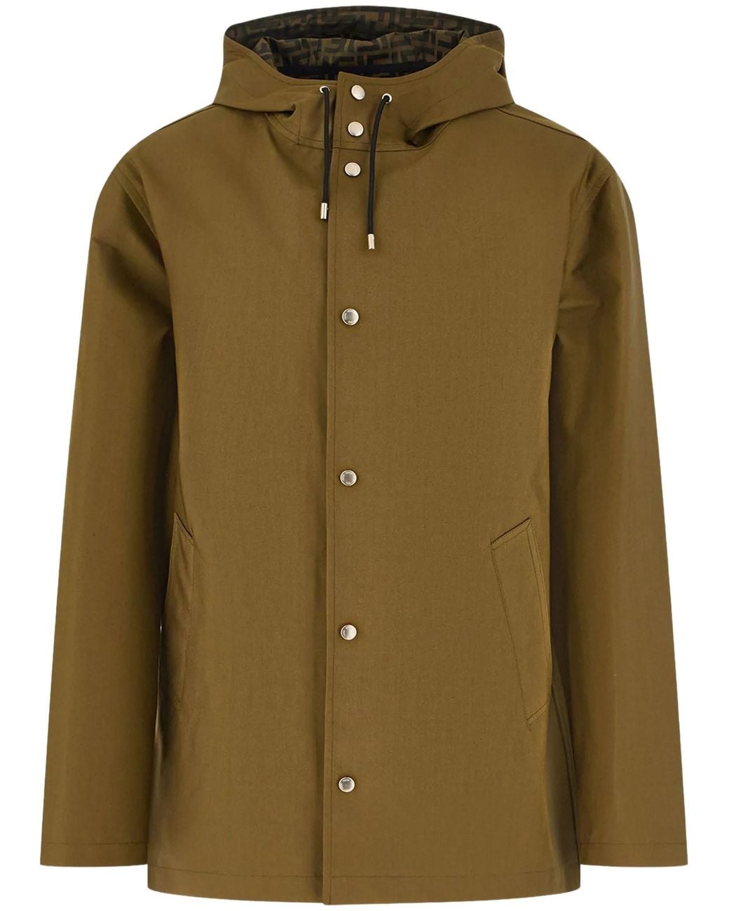 Fendi Green Logo-Print Parka By for men
