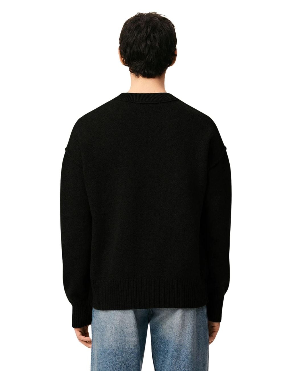 AMI Blue Ami De Coeur Wool Sweater for men