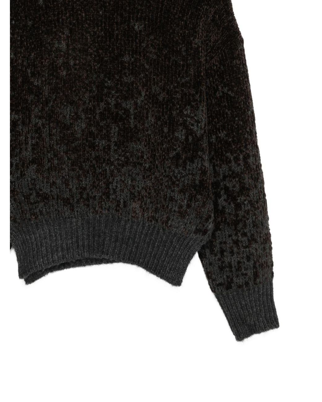 Alysi Black Chenille Turtle-Neck Sweater