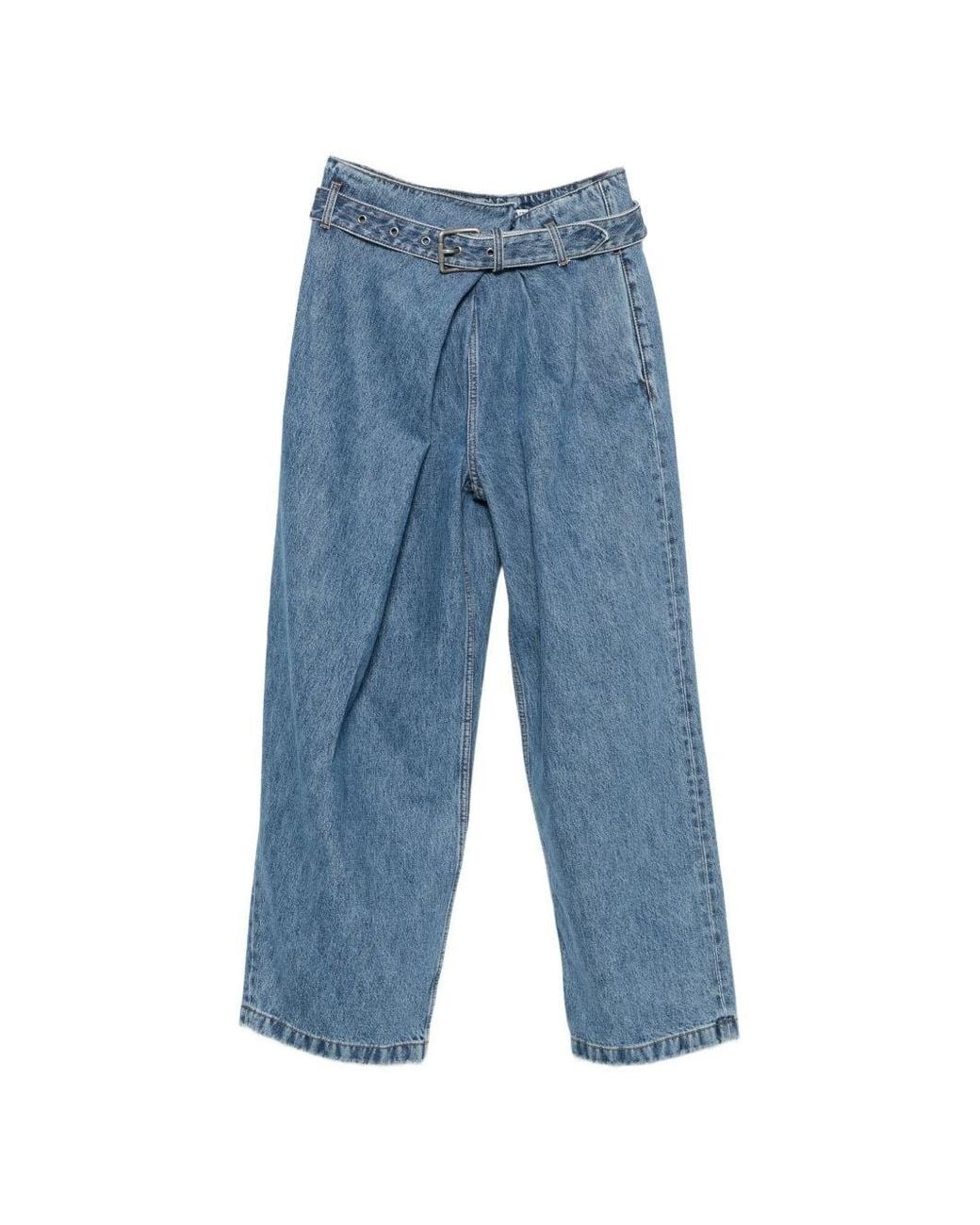 Loewe Blue Draped Denim Jeans