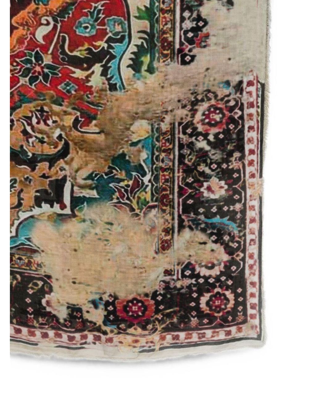 Faliero Sarti Brown Carpet Print Stole