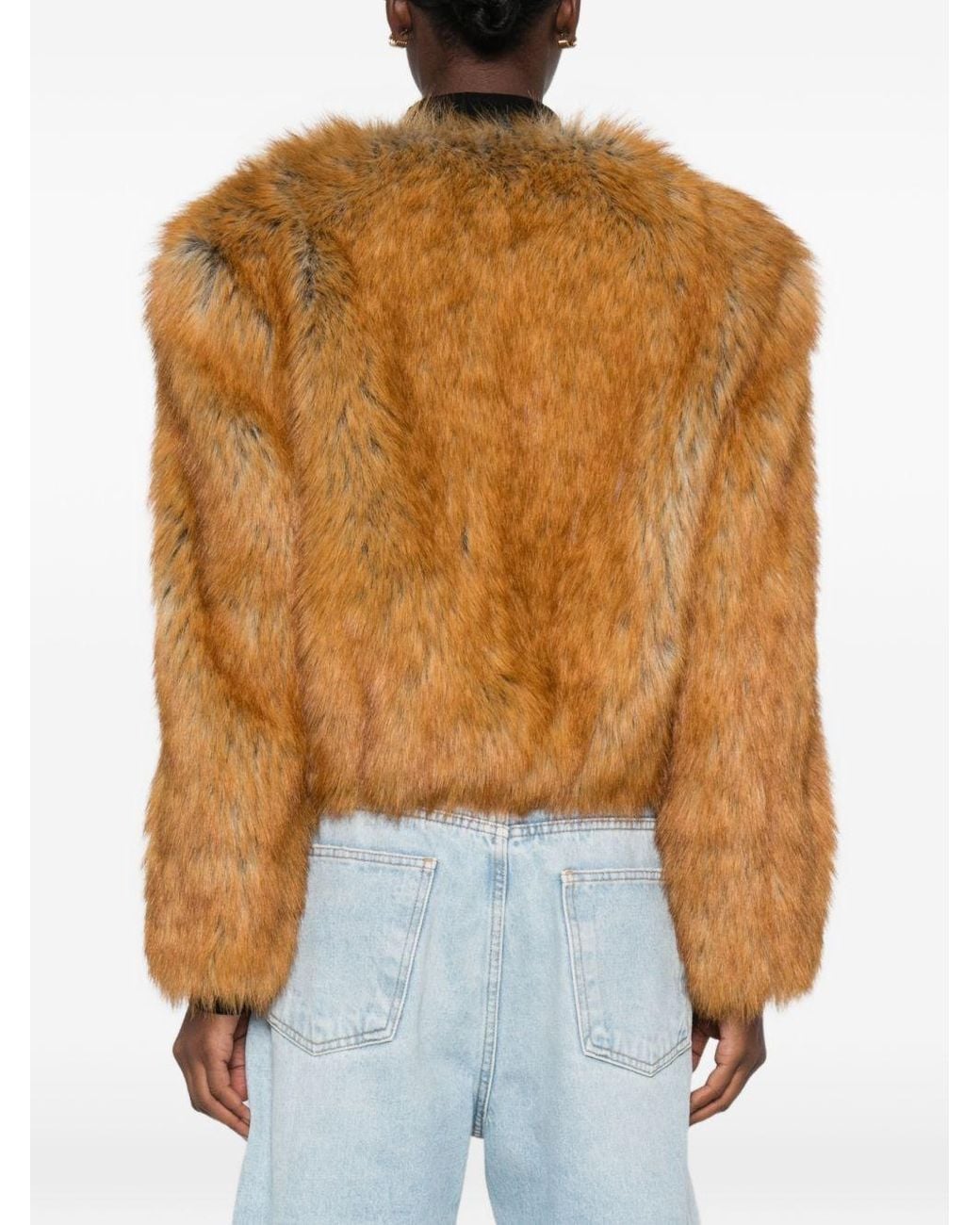 Stand Studio Natural Karly Faux Fur Jacket