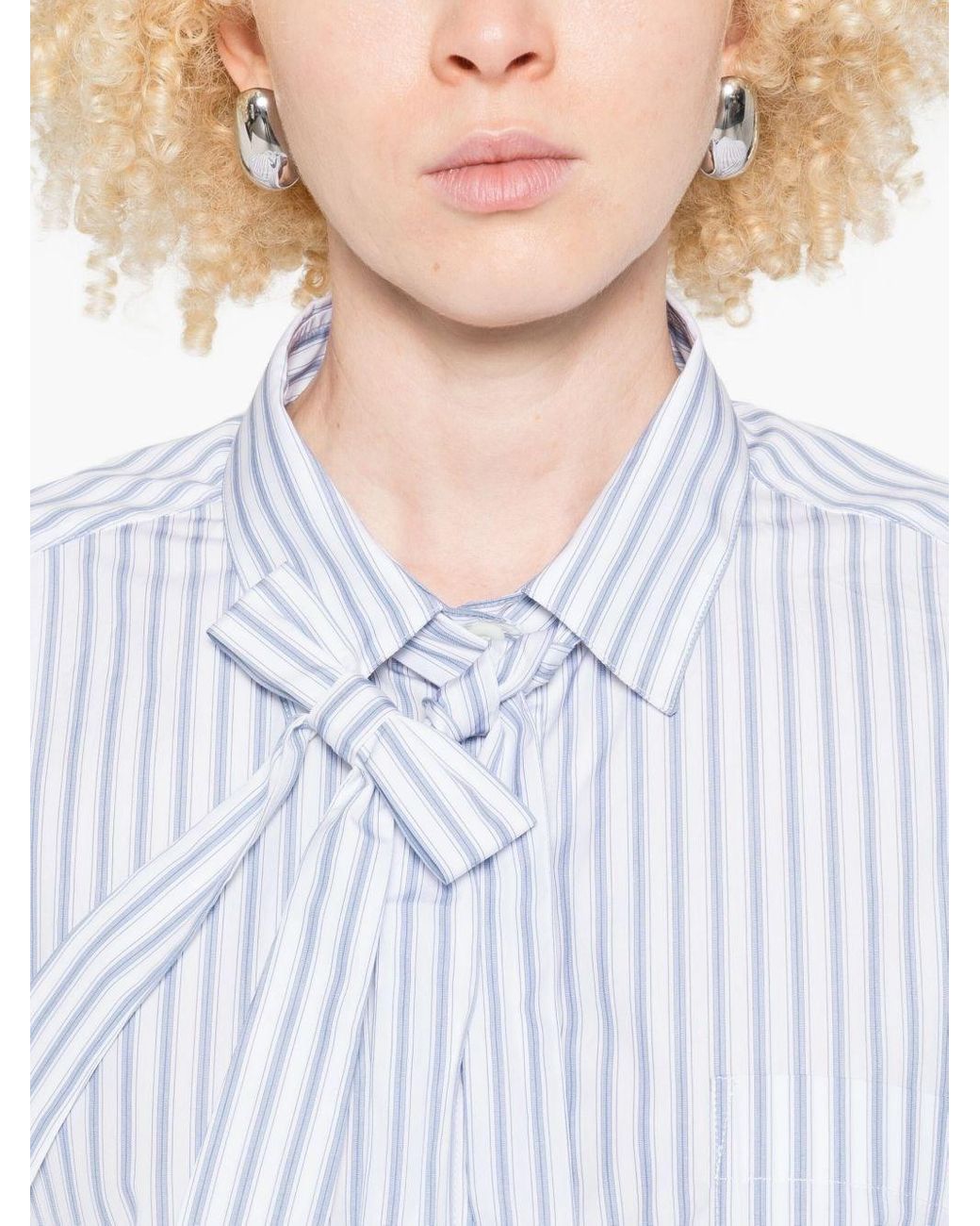 Prada White Striped Cotton Shirt