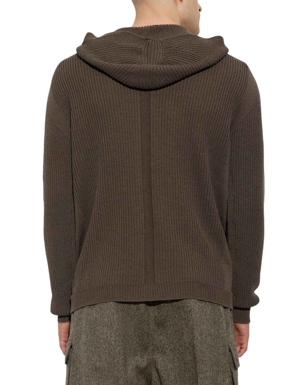 Rick Owens Brown Hooded Cardigan By for men
