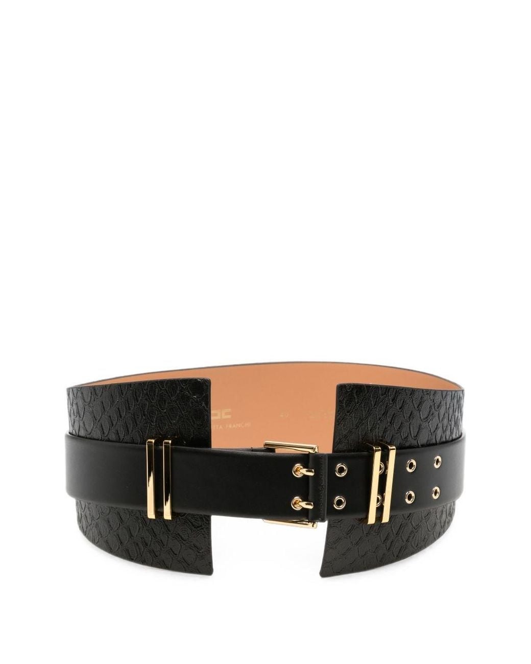 Elisabetta Franchi Black Corset Belt