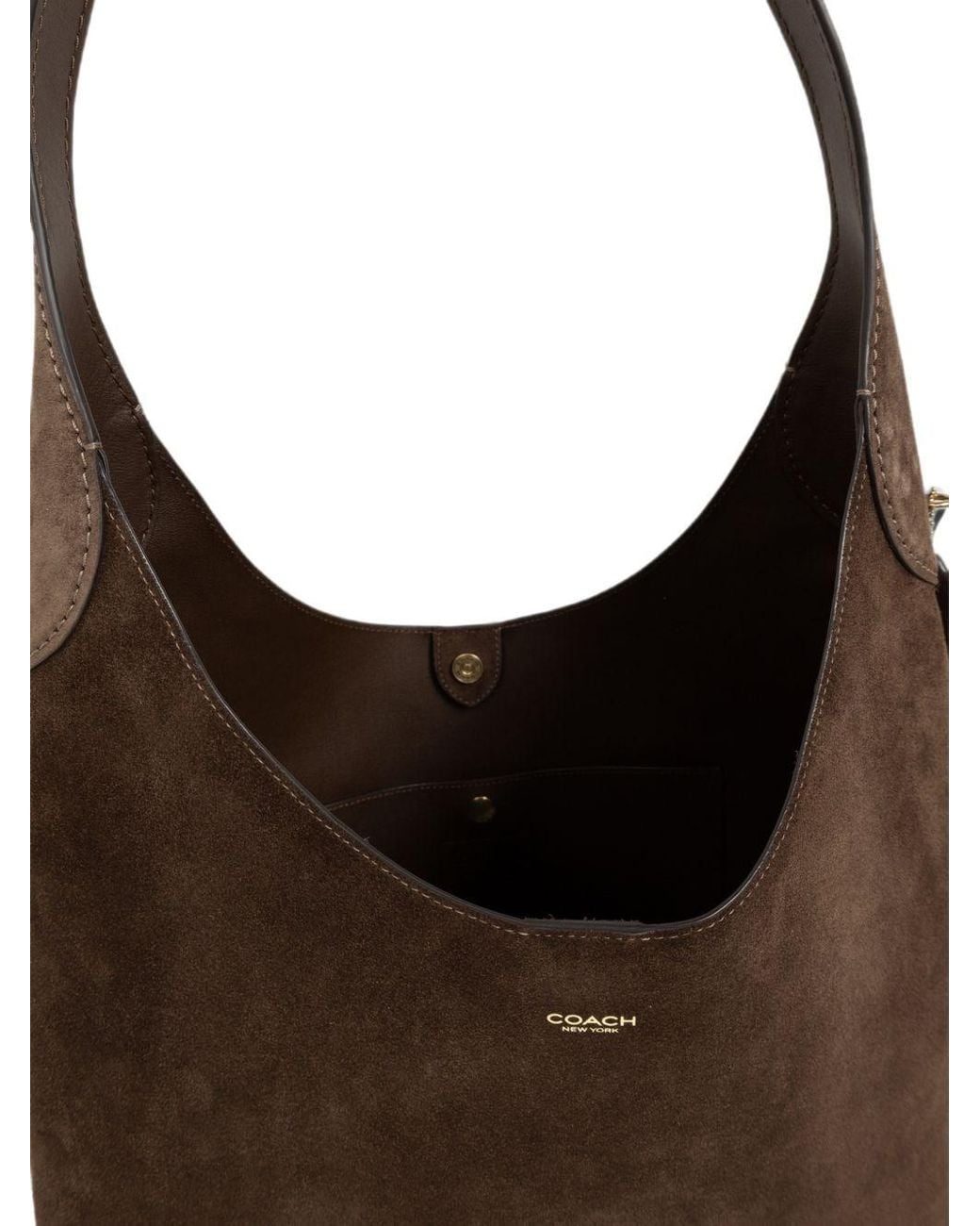 COACH Brown Brooklyn 39 Suede Leather Shoulder Bag