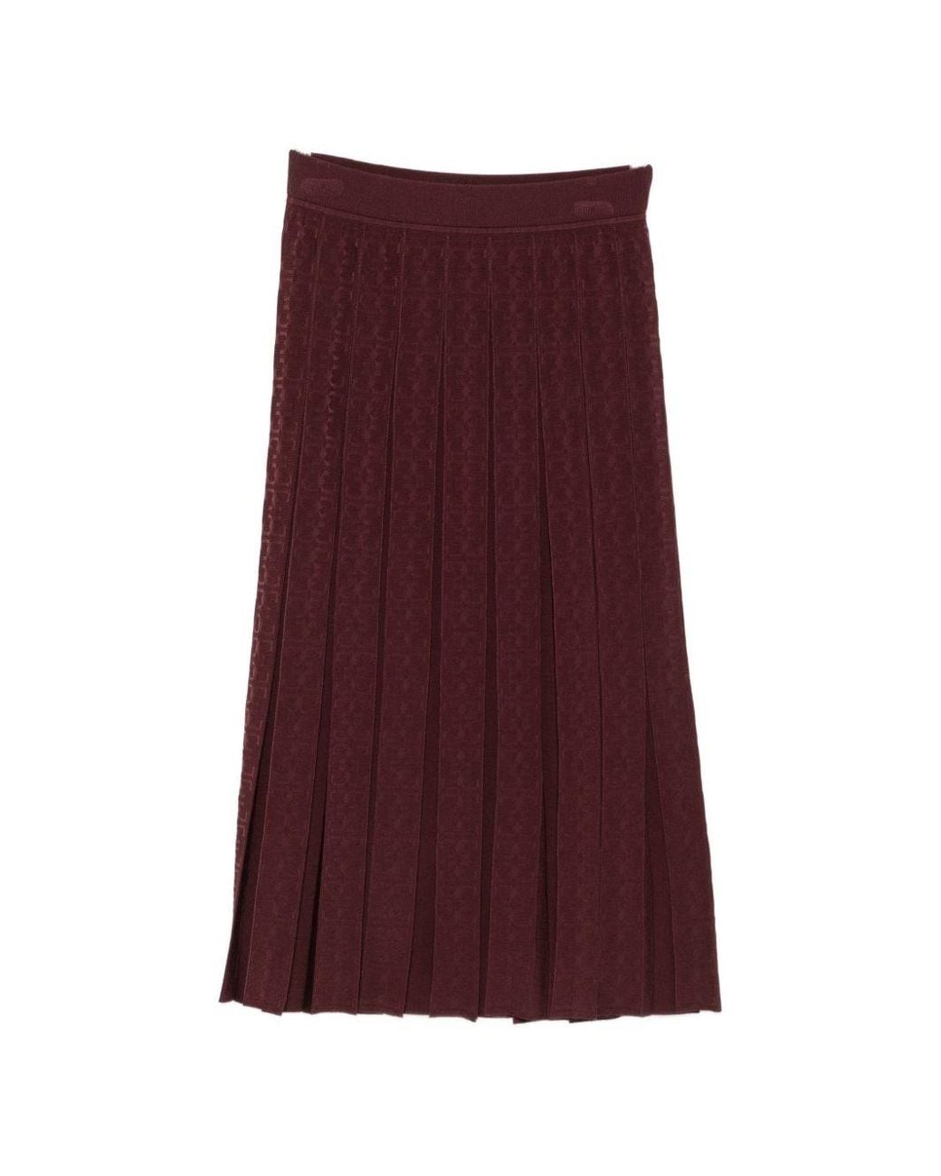 Tory Burch Purple Pleated Long Skirt By