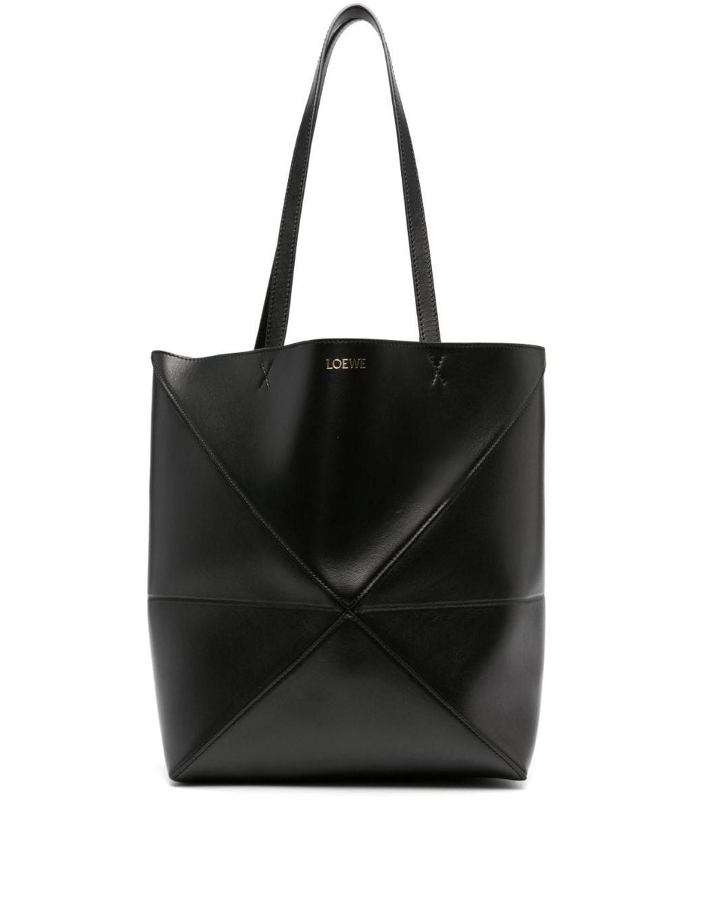 Loewe Black Medium Puzzle Fold Tote Bag