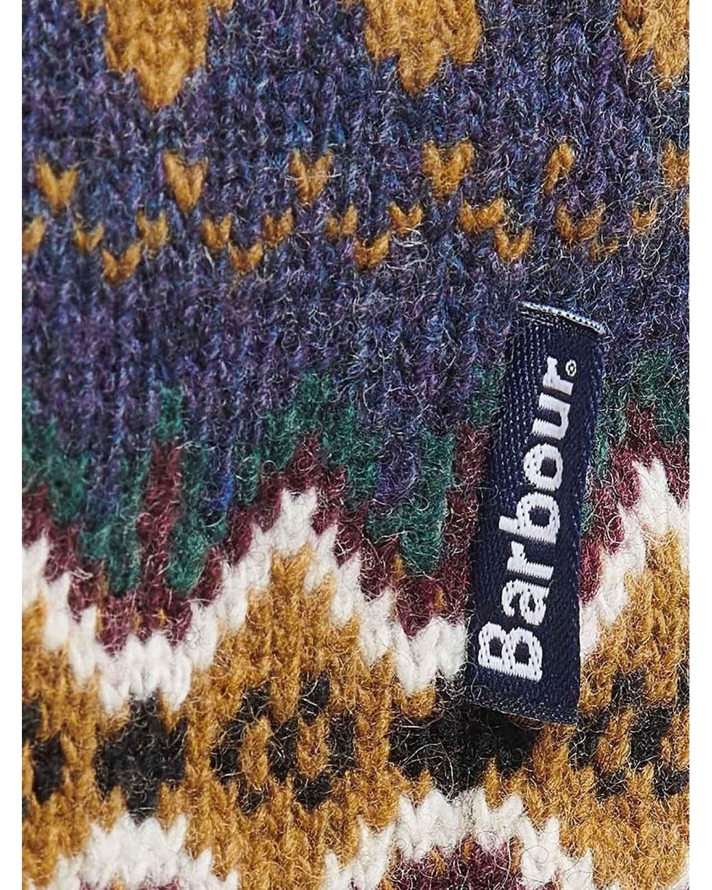 Barbour Gray Round Neck Wool Sweater for men