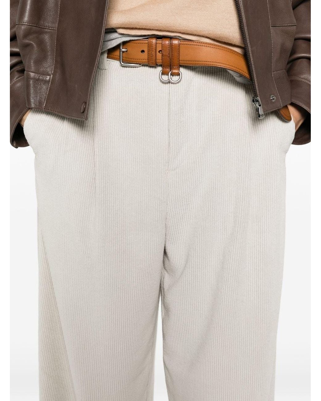 White Sand White Wide-Leg Trousers