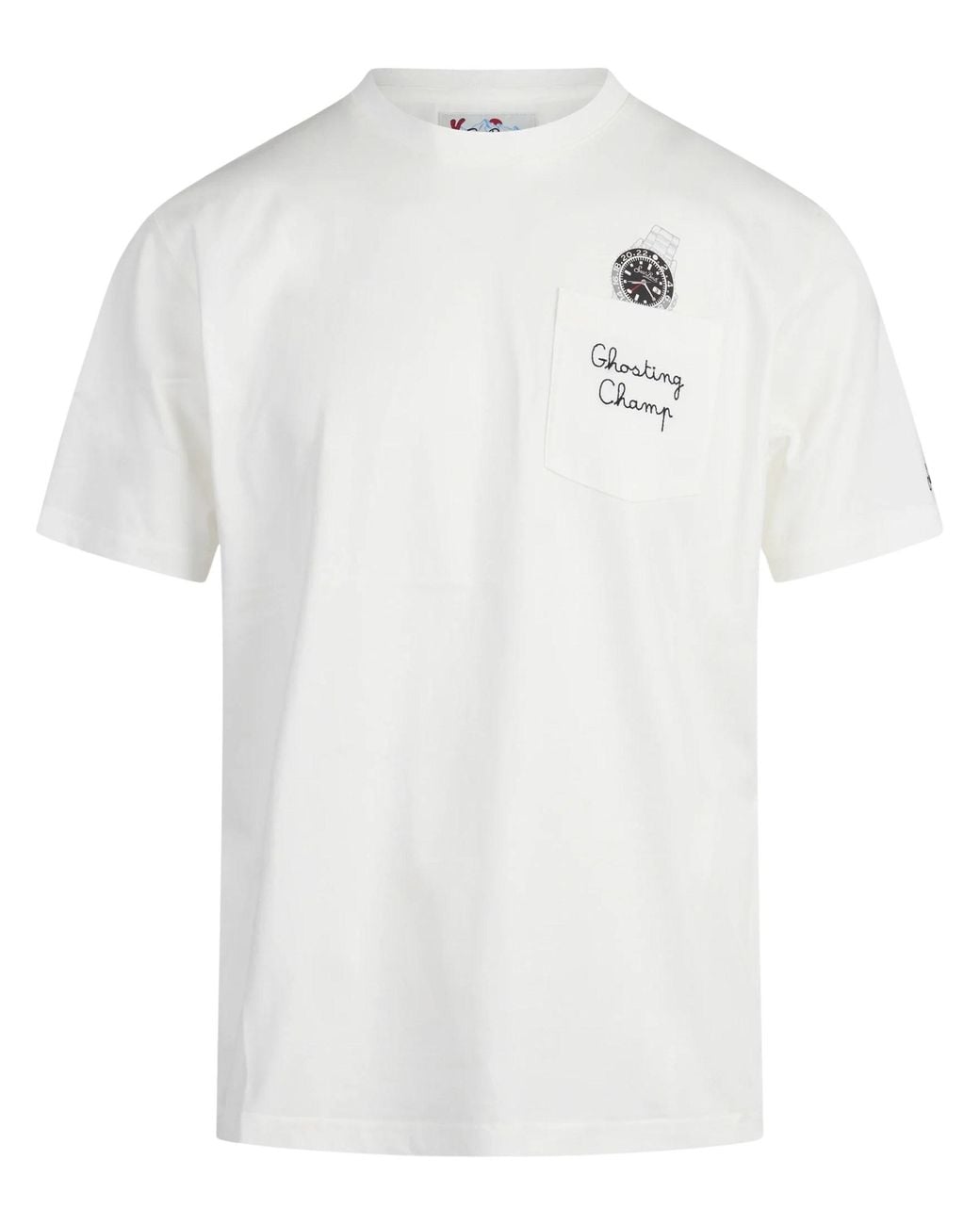 Mc2 Saint Barth White Connor T-Shirt With Pocket And Embroidery for men