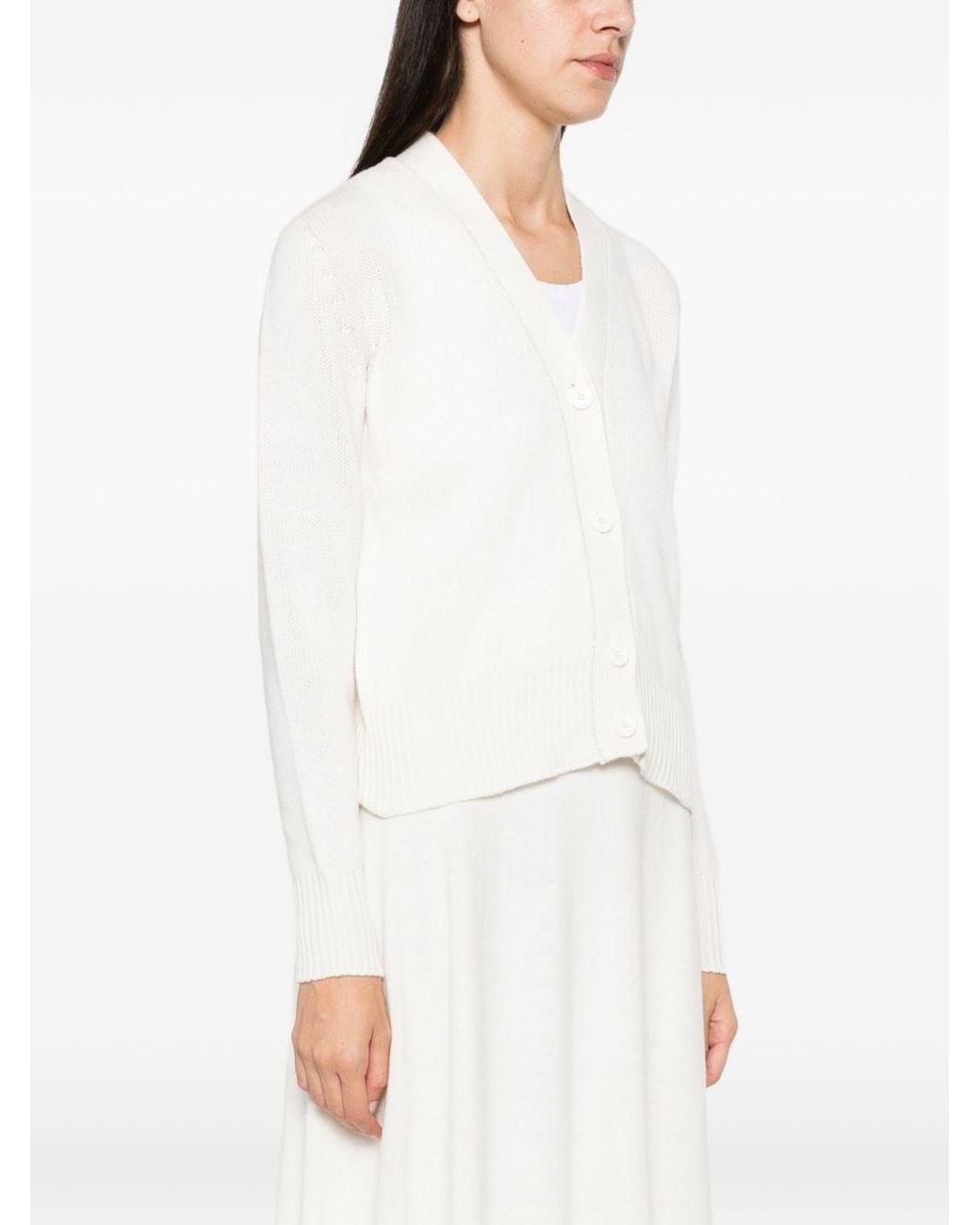 Fabiana Filippi White Cashmere Cardigan