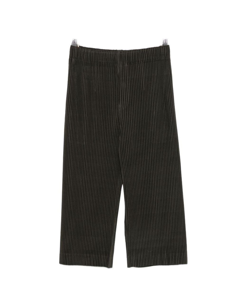 Homme Plissé Issey Miyake Black Pleated Trousers for men