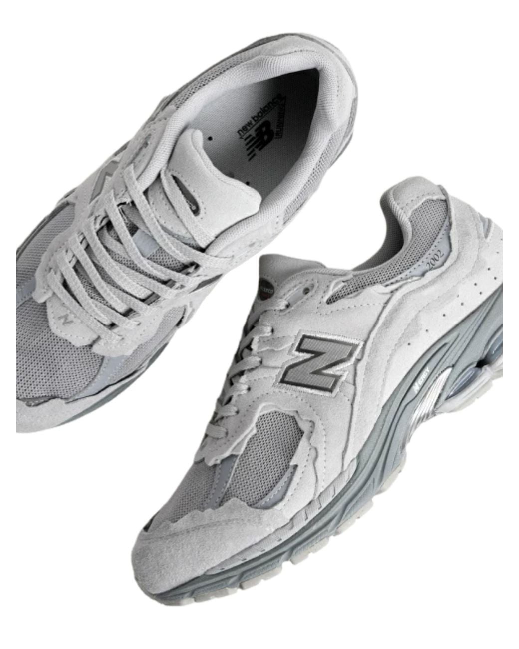 New Balance White Suede Sneakers for men