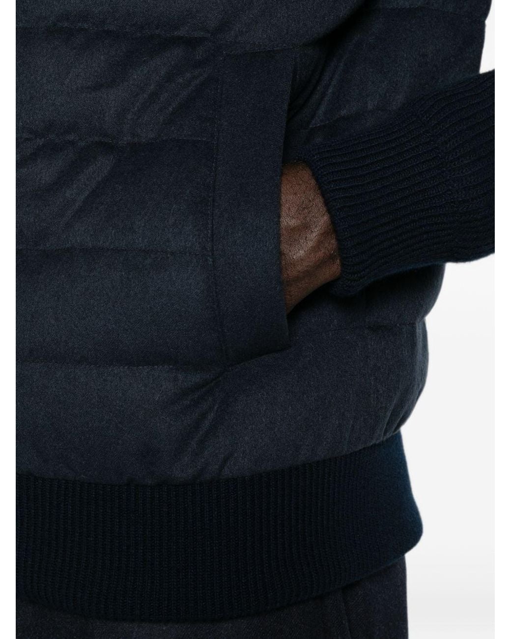 Herno Blue Nylon Down Jacket for men