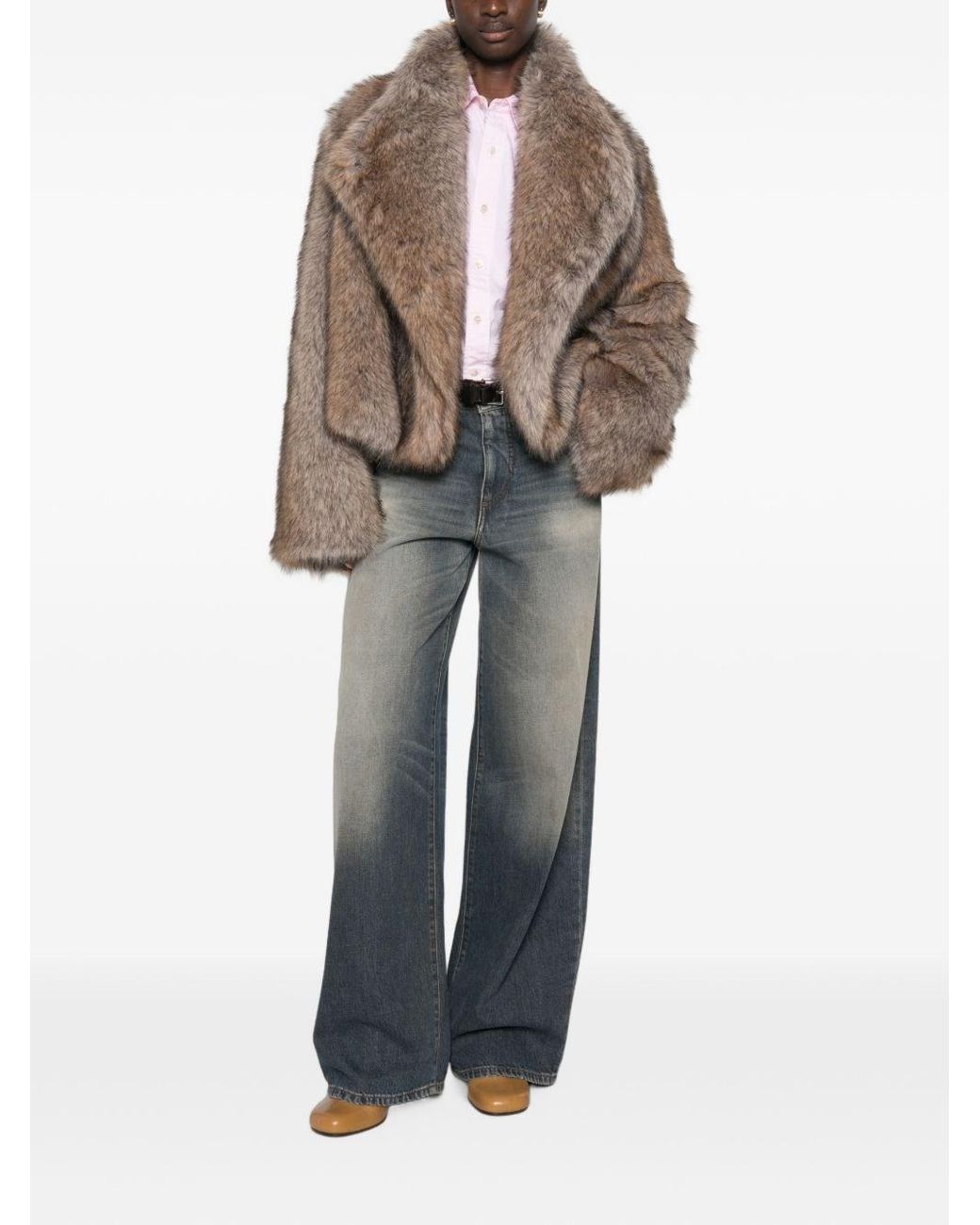 BB COUTURE Brown Brigitte Faux Fur Jacket