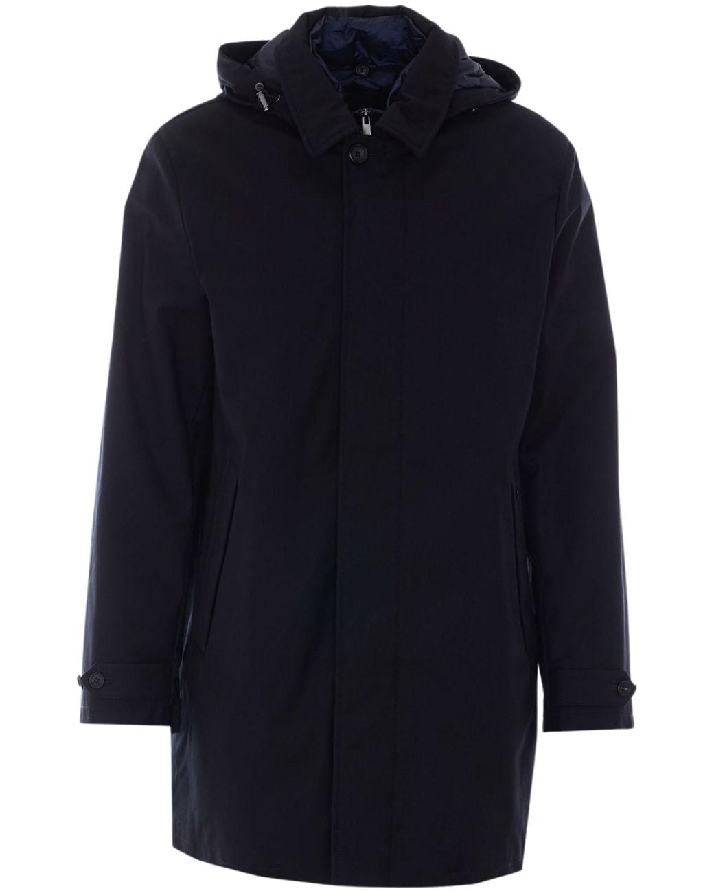 Add Blue Shieldrom Hooded Parka Coat for men