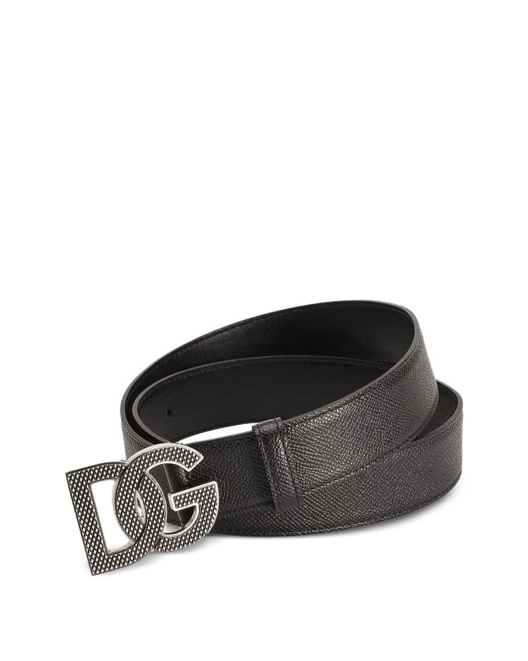 Dolce & Gabbana White Belt With Logo for men
