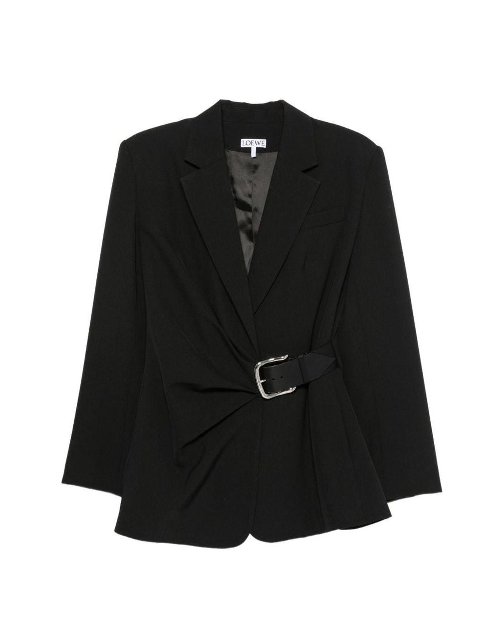 Loewe Black Wool Draped Jacket
