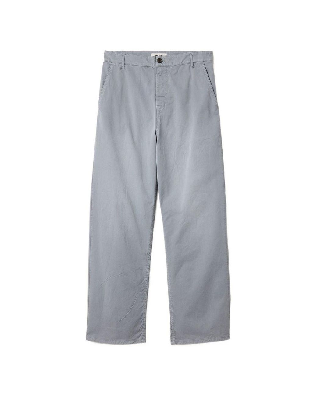 Miu Miu Gray Cotton Trousers