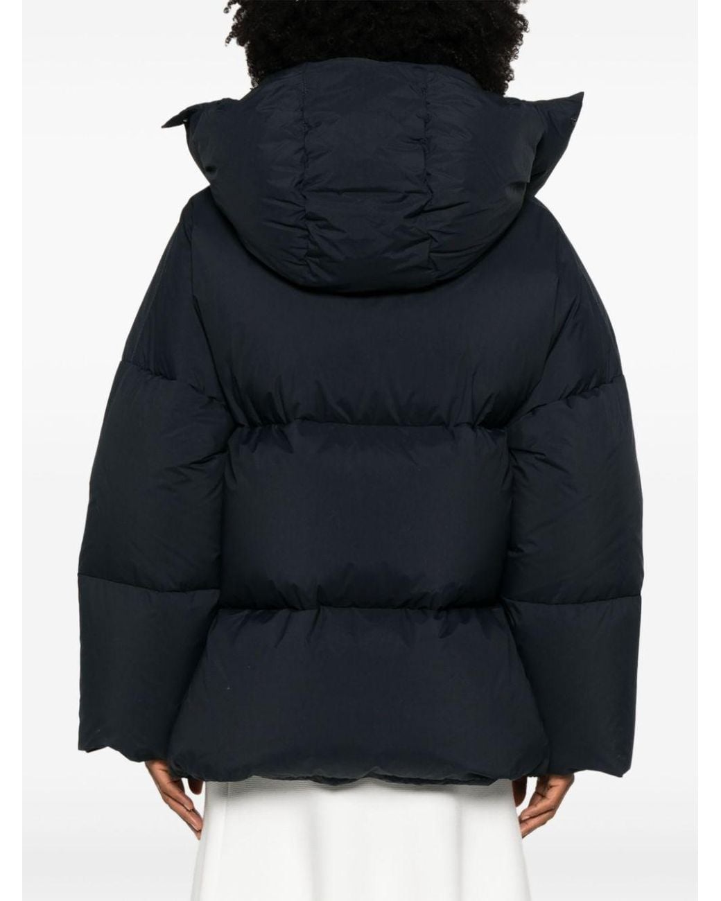 Alaïa Blue Nylon Short Padded Jacket