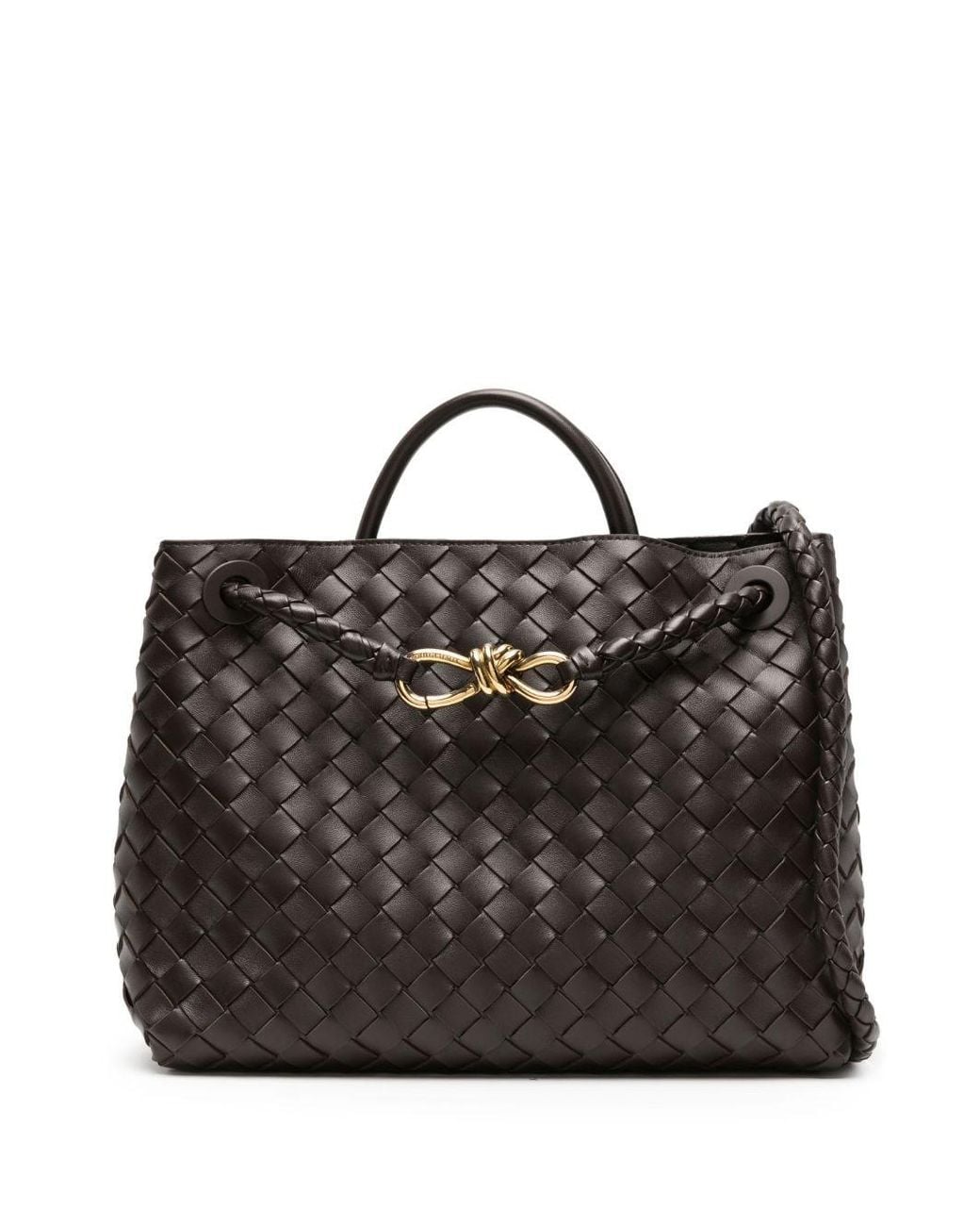 Bottega Veneta Black Andiamo Medium Leather Tote Bag