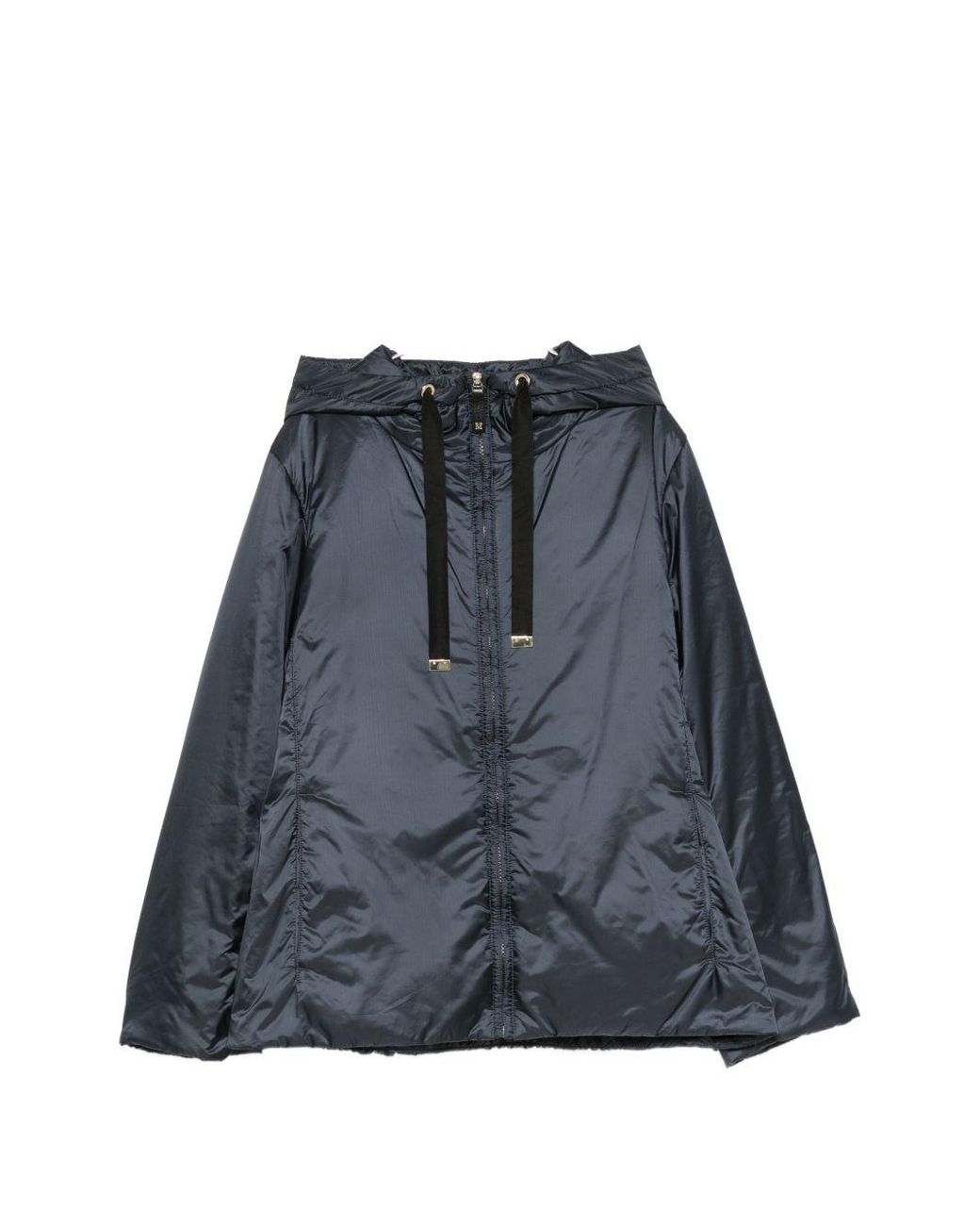 Max Mara Blue Nylon Padded Blouson Jacket