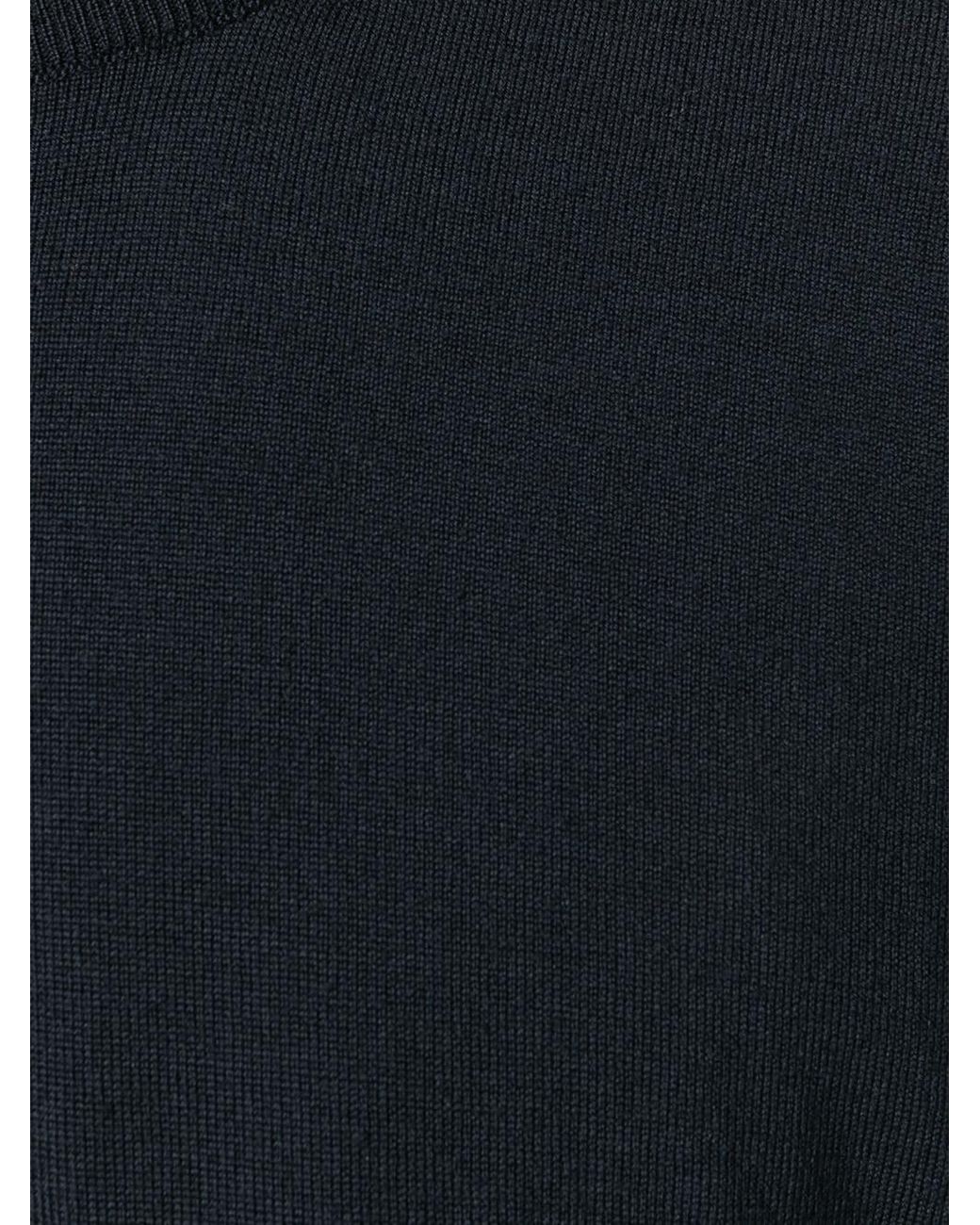 Drumohr Blue Long Sleeve Crew Neck Sweater for men