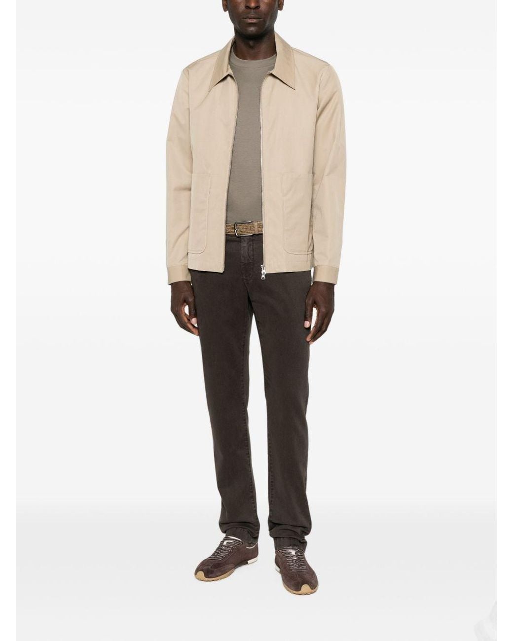 Jacob Cohen Gray Slim Fit Cotton Trousers for men