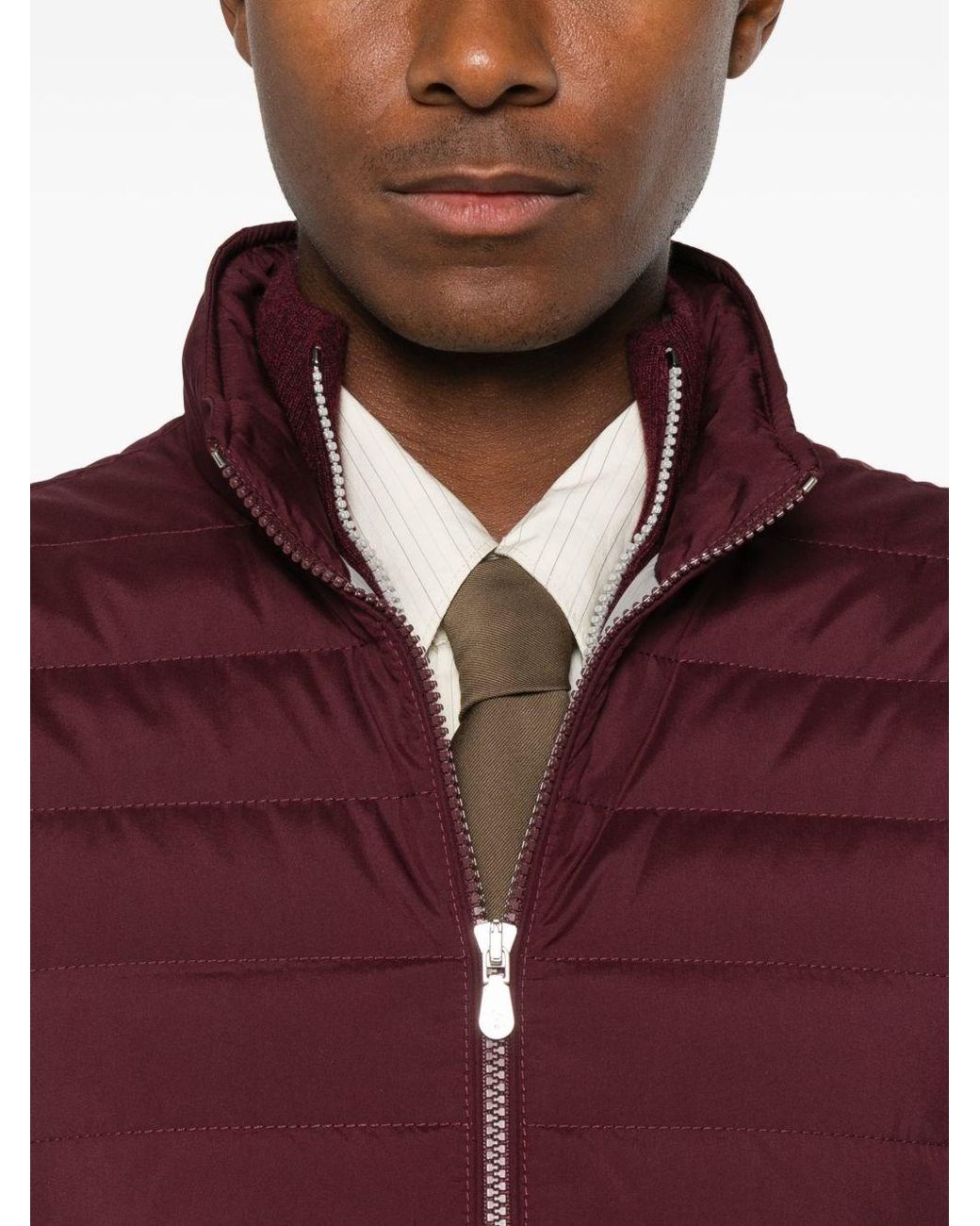 Brunello Cucinelli Purple Down Vest for men