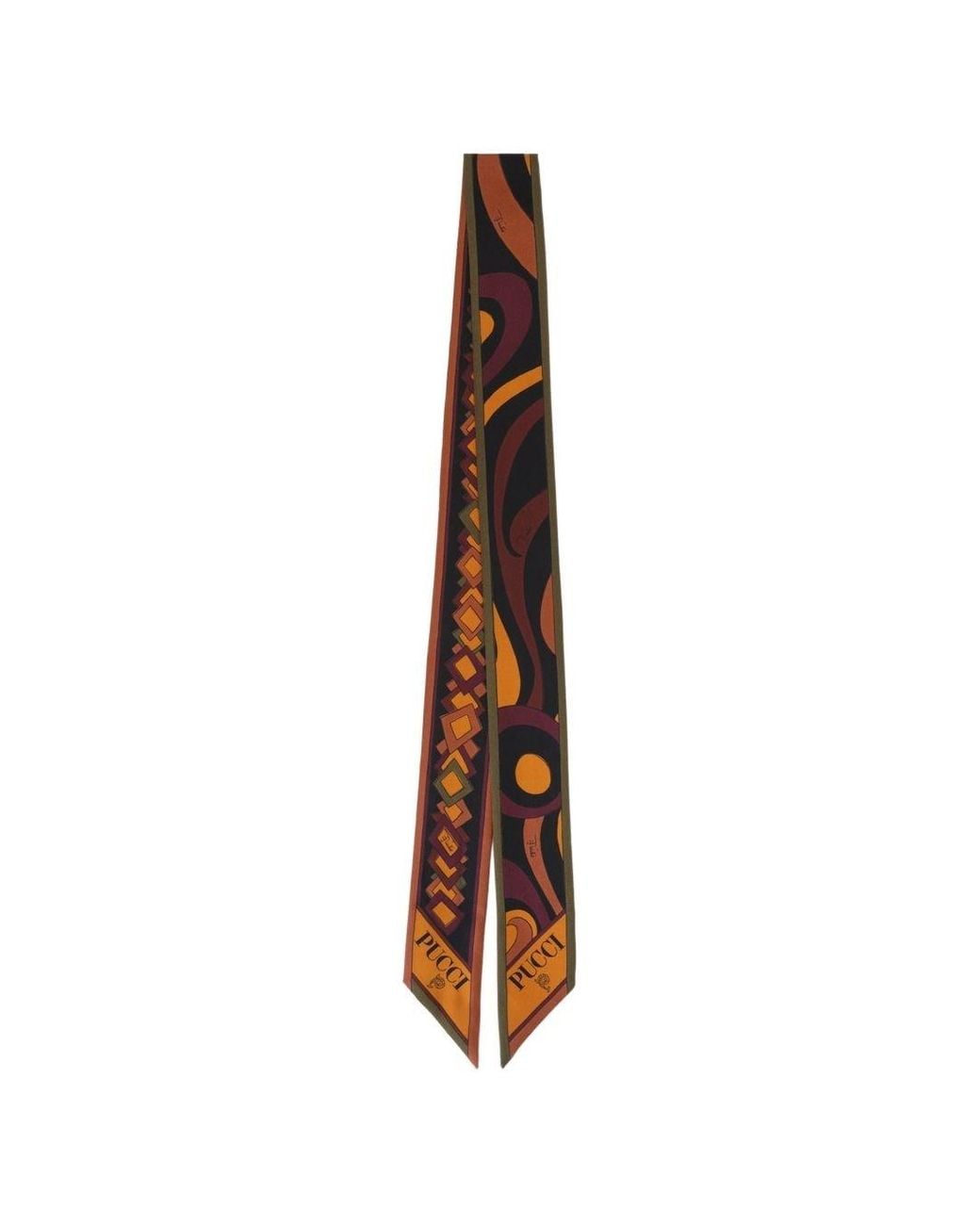 Emilio Pucci White Printed Silk Foulard