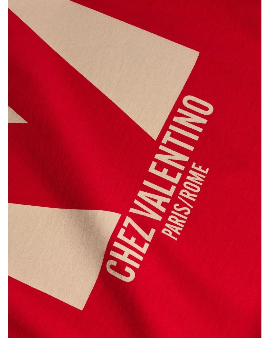 Valentino Red Cotton Chez T-Shirt for men