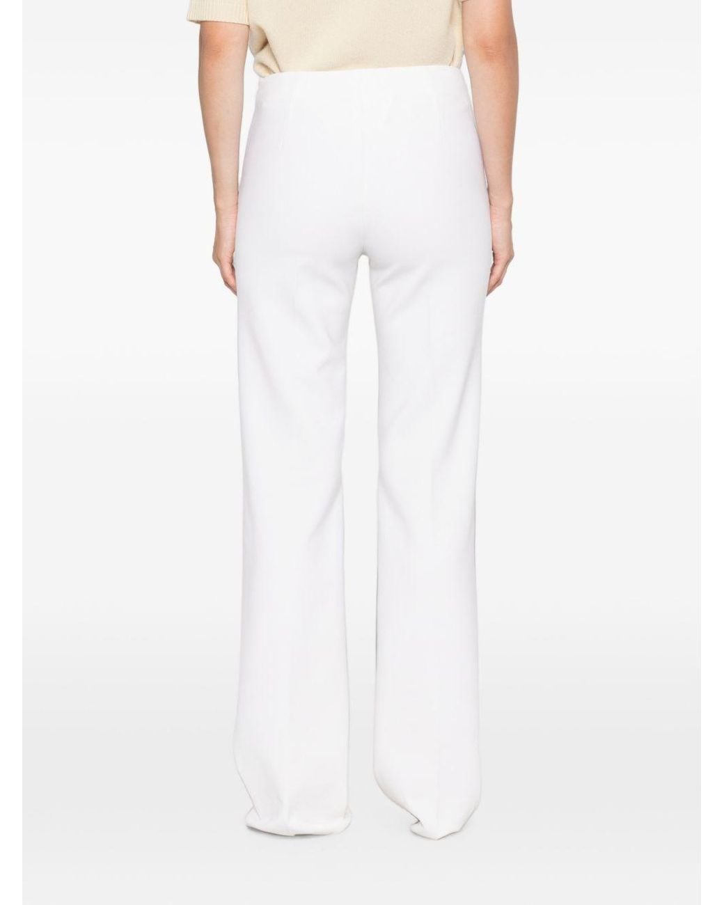 Max Mara White Wool Trousers
