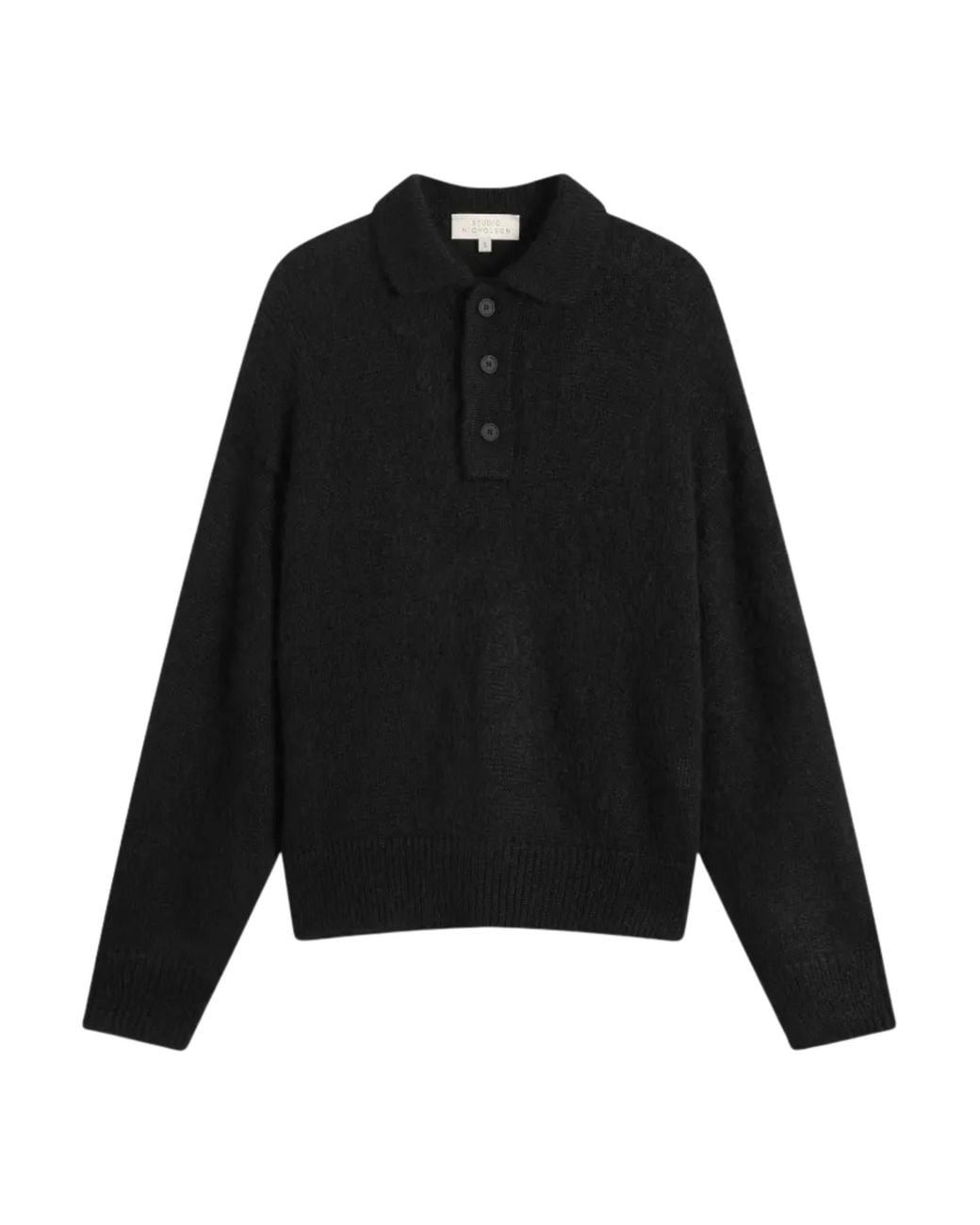 Studio Nicholson Long Sleeves With Bottons Polo in Black for Men