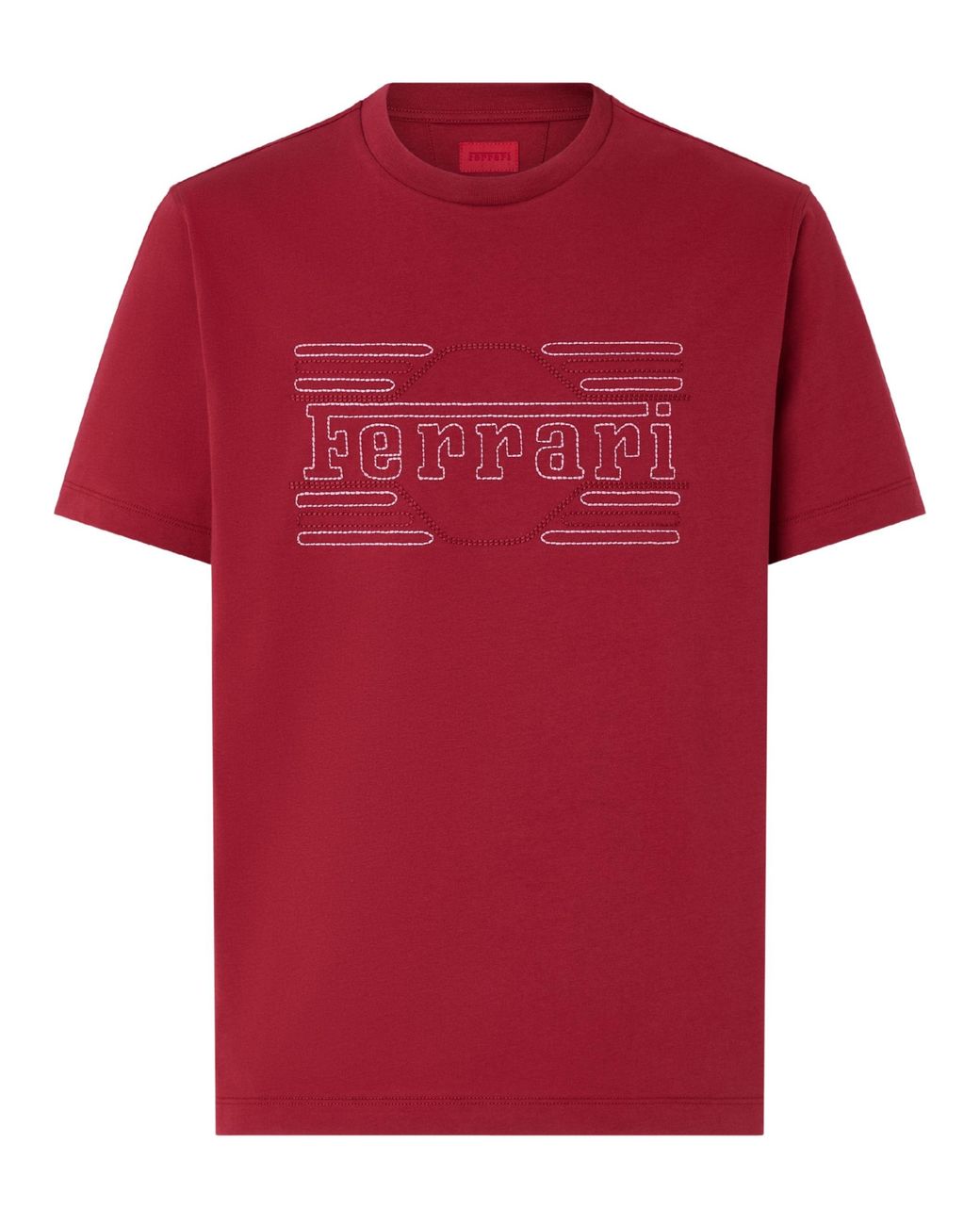 Ferrari Red Cotton T-Shirt for men