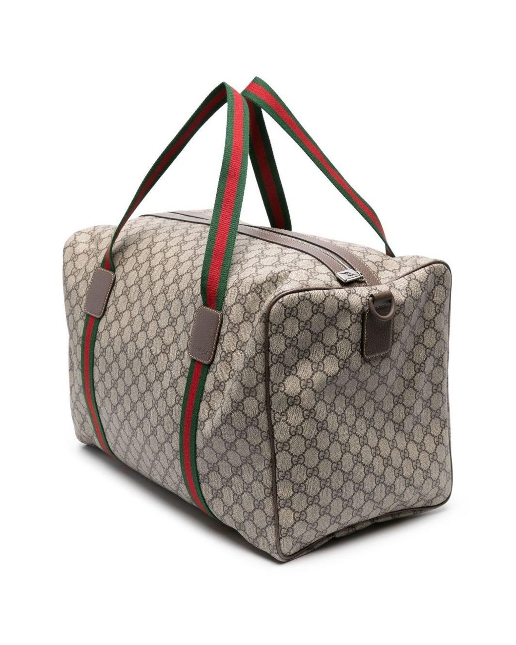Gucci Brown Medium Duffle With Web Notch Accessories for men
