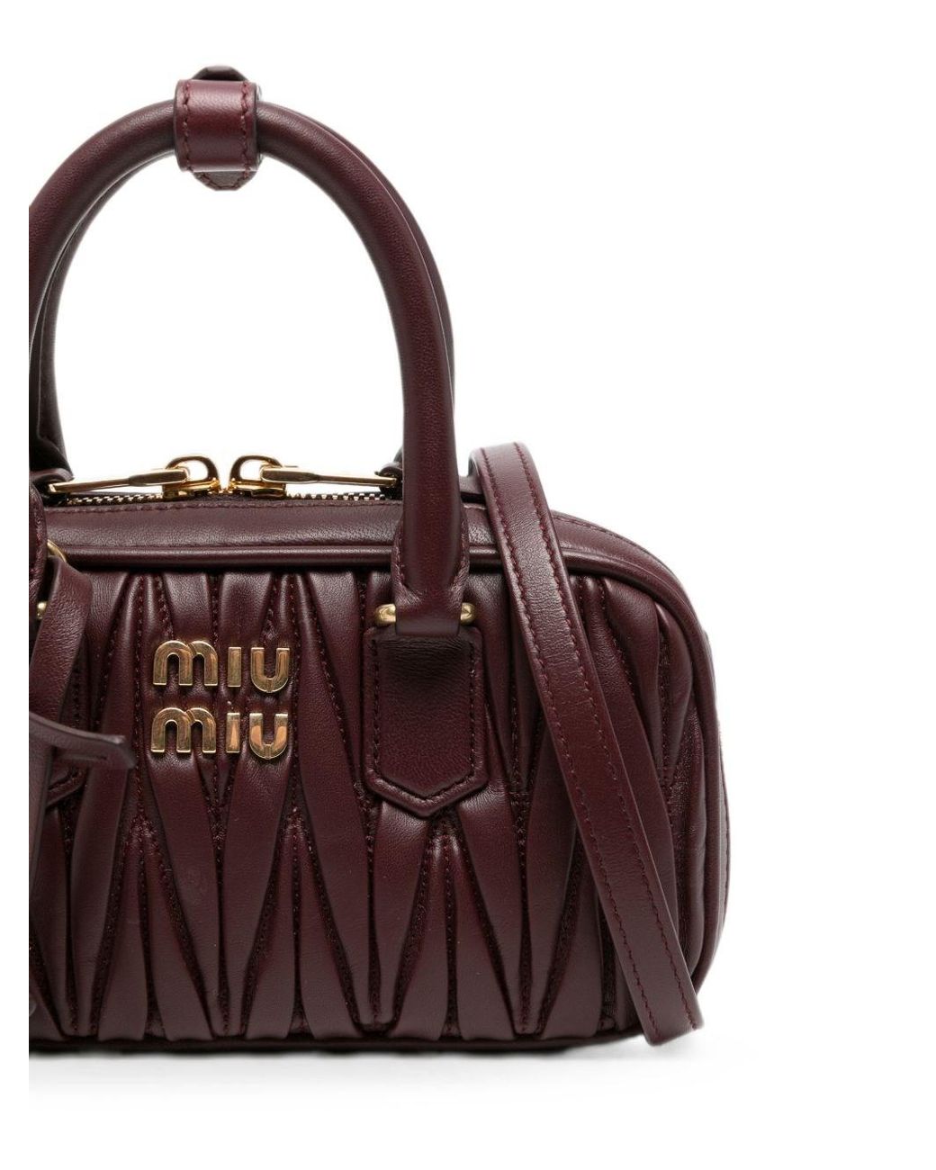 Miu Miu Purple Arcadie Mini Leather Handbag