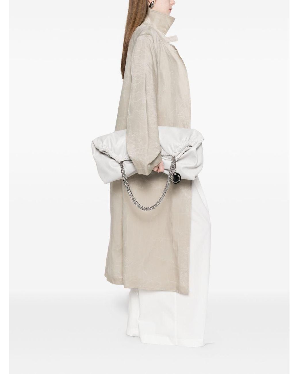 Stella McCartney White Falabella Drawstring Tote Bag