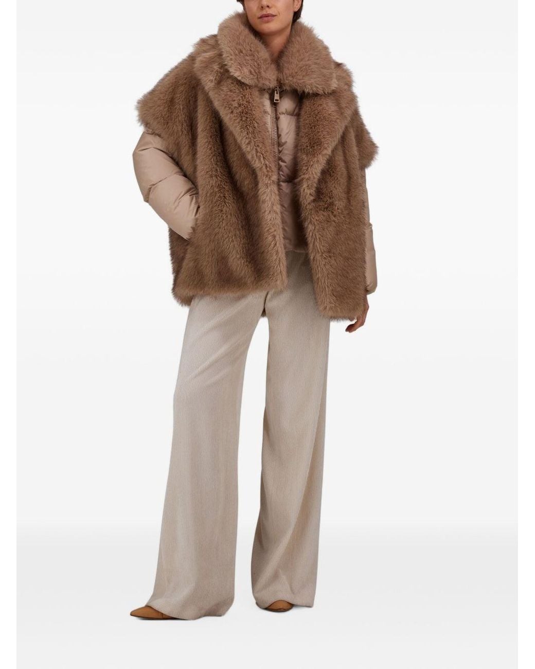 Herno Brown Faux-Fur Vest