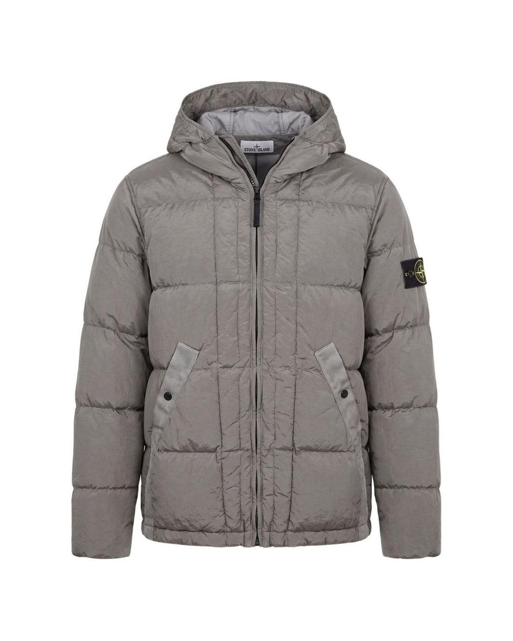 Stone Island Gray Nylon Puffer Jacket for men
