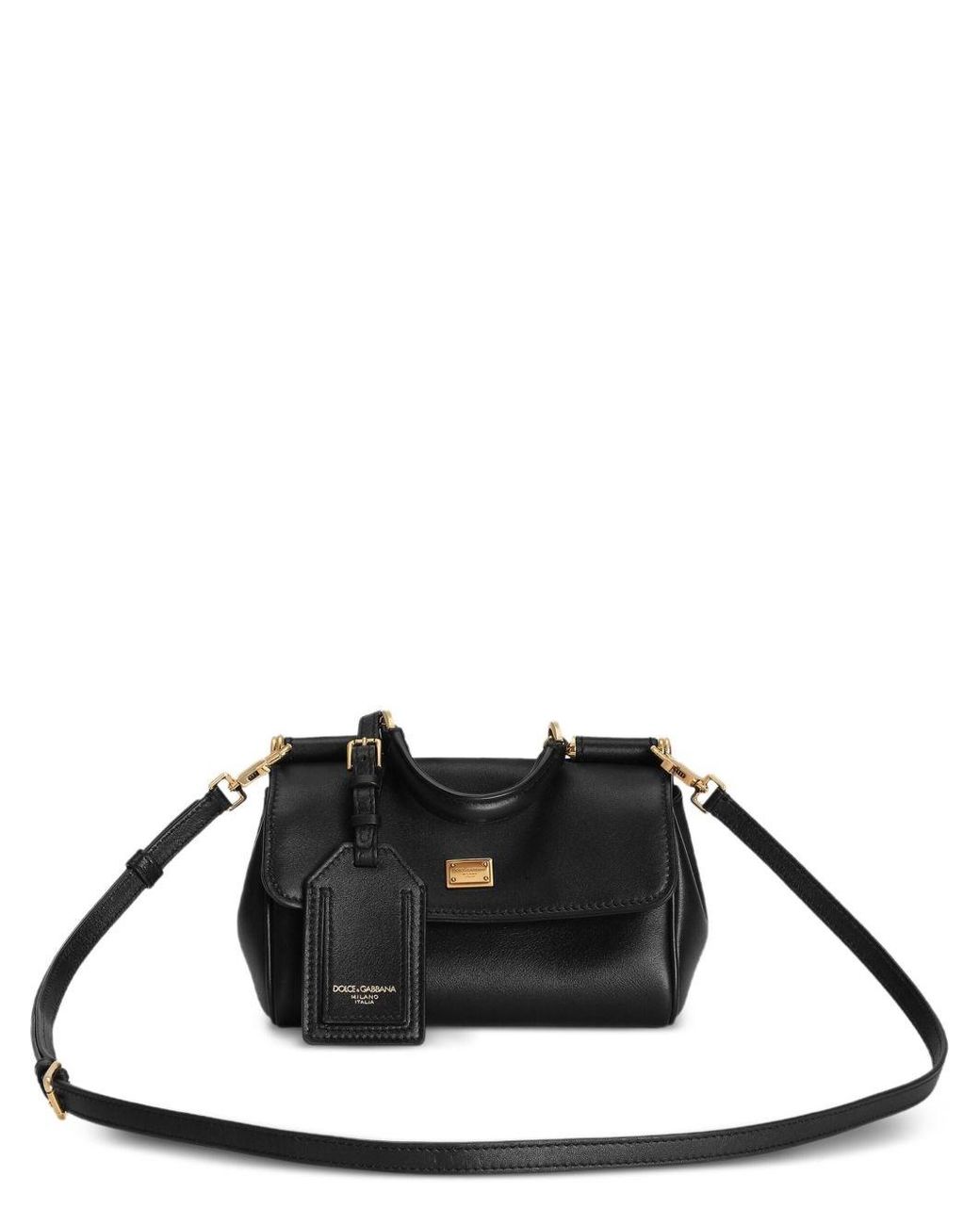 Dolce & Gabbana Black My Sicily Leather Handbag