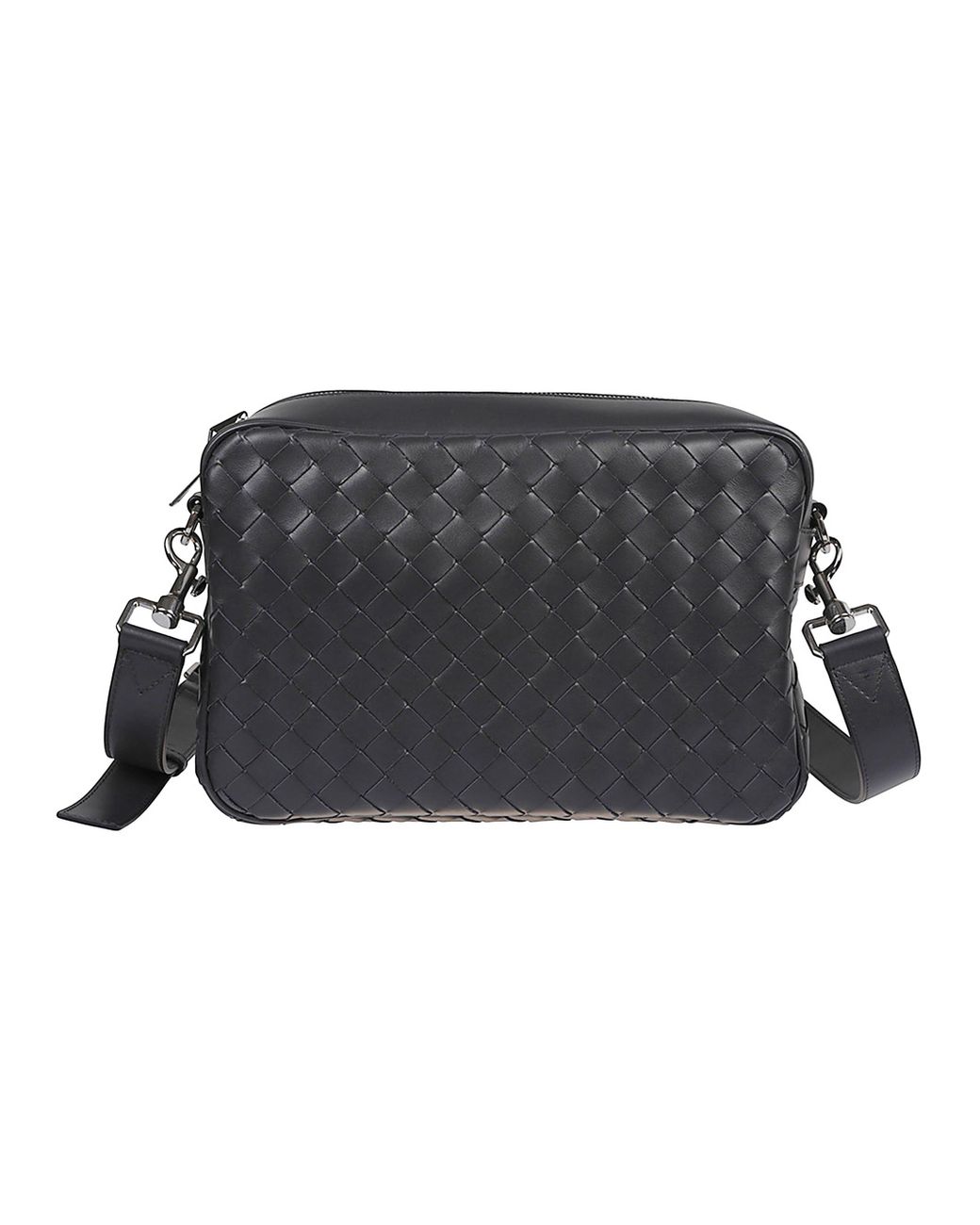 Bottega Veneta Black Braided Camera Bag for men