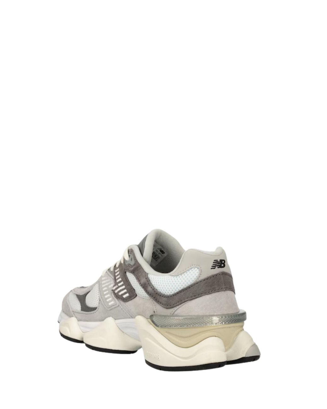New Balance White 9060 Suede-Blend Retro-Futuristic Sneakers for men