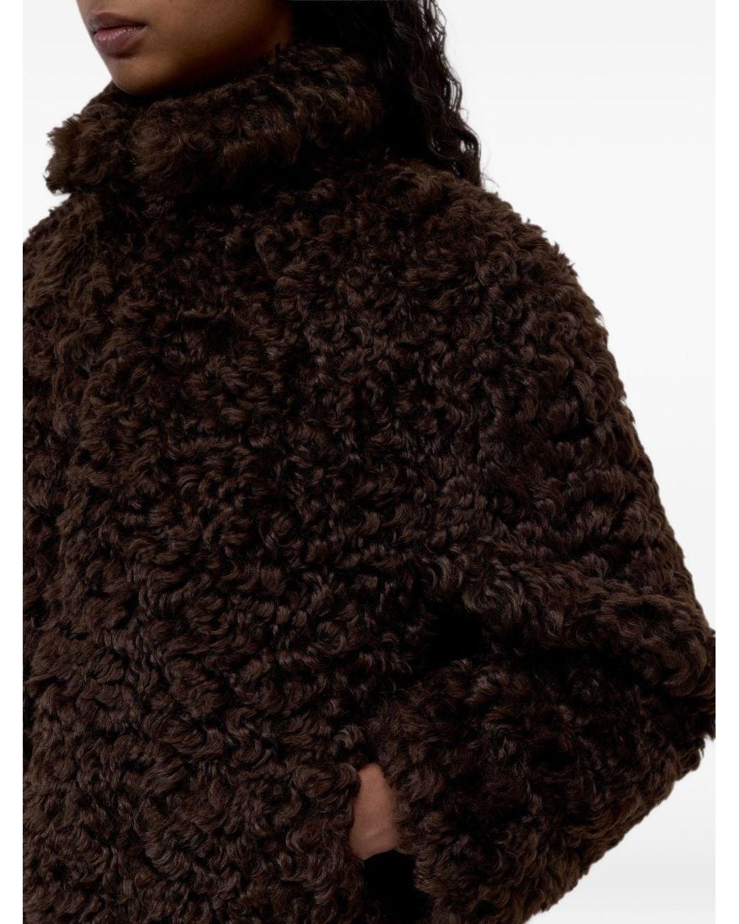 Closed Black Faux Fur Jacket