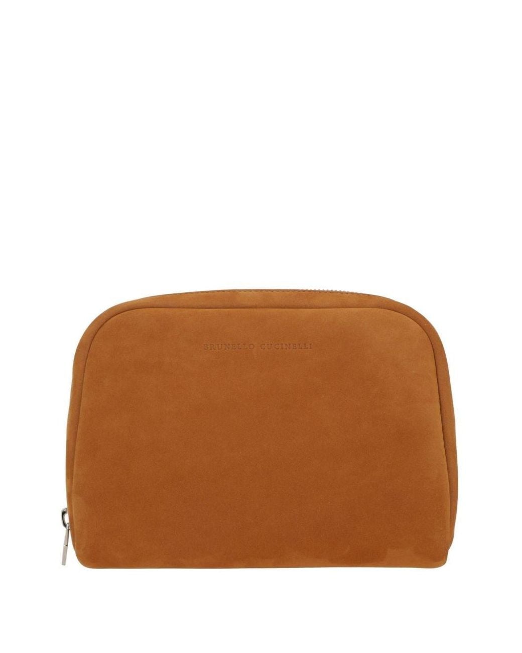 Brunello Cucinelli Brown Leather Beauty-Case for men